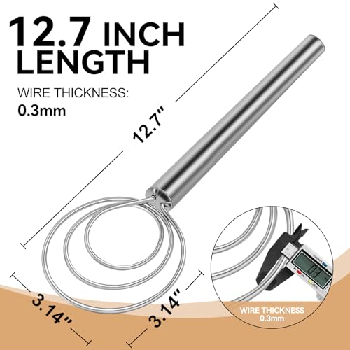 Danish Dough Whisk Stainless Steel Hook Dutch Baking Tool Bread Sourdough Mixer for Pizza Pastry Cake Batter Making (Stainless Steel-3Q / 1 Pack)
