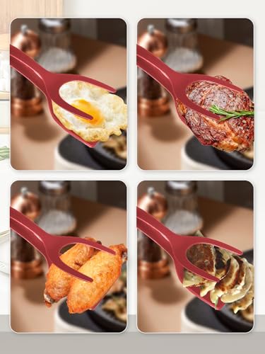 2Pcs Egg Flipper Spatula (Red)