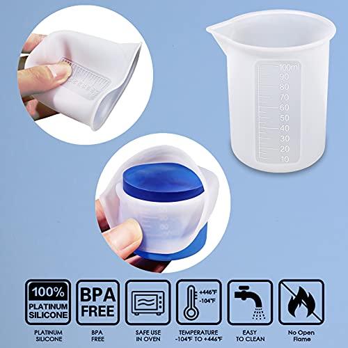 10pcs 100ml Silicone Measuring Cups Resin Mixing Cups (B)
