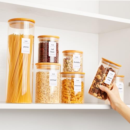 Glass Food Storage Jars (7 Pack (15 oz - 74 oz))