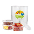 8oz 40 Sets Plastic Containers with Airtight Lids (8oz-40sets)