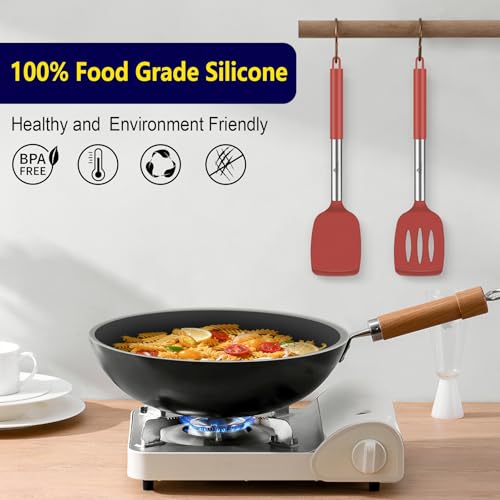 Silicone Spatula Set of 2 Heat (Red)