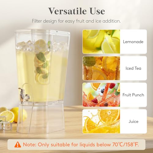 3 Gal Drink Dispenser with Fruit Infuser & Leak
