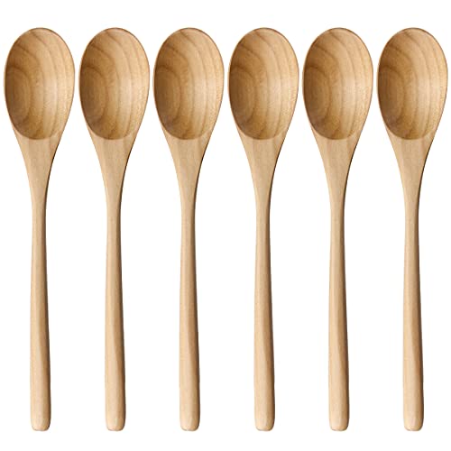 9In Wooden Spoons (6 Pcs Yellow Japanese Natural Wooden Spoon)