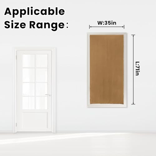 Self Adhesive Curtains (35"W x 71"L (Pack of 1) / Brown)