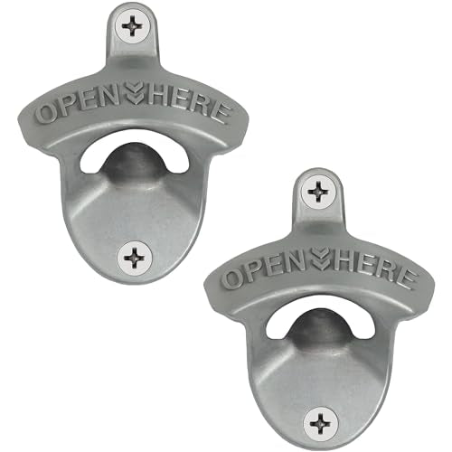 Old Style Wall Mounted Bottle Opener (Antique Silver)