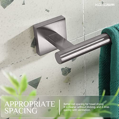 Towel Holder Bathroom Accessories Towel Bar for Bath Kitchen Necklace Holder 24 Inch Brushed Nickel Stainless Steel B4005BR (Brushed Nickel / 24-Inch)