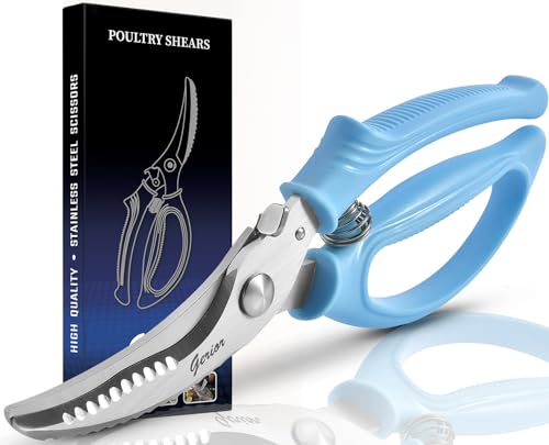Heavy Duty Poultry Shears (Aqua Sky)