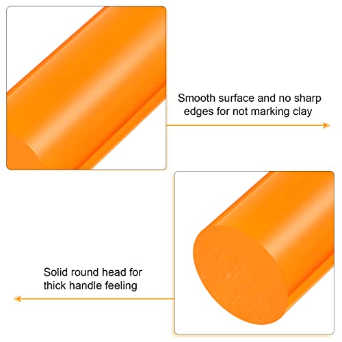 Acrylic Clay Roller 6 Inch x 1 Inch Solid Non (Orange / 6 Inch x 1 Inch)
