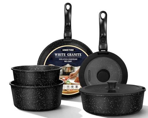 pots and Pans Set (BLACK-9PCS)