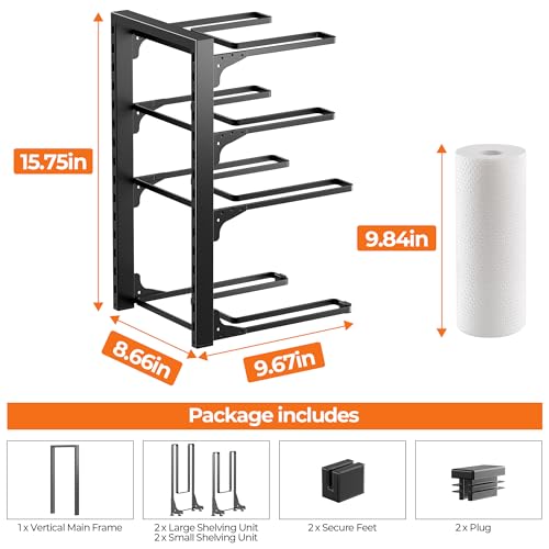 Pot and Pan Organizer Under Cabinet 15.75" (15.75"H-1Pack)