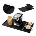 Silicone Coffee Mat with Removable Tray for Coffee Bar Organizer (Classic Black)