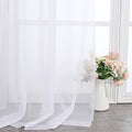 Sheer White Curtains 108 Inches Long (White / 42"W x 108"L (Pack of 2))
