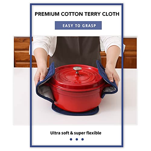 4 Pack Pot Holders for Kitchen Clearance (Dark Blue / 4 pack)