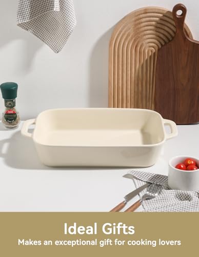 Sweejar Ceramic Bakeware Set (Beige / 9x13 Baking Dish)