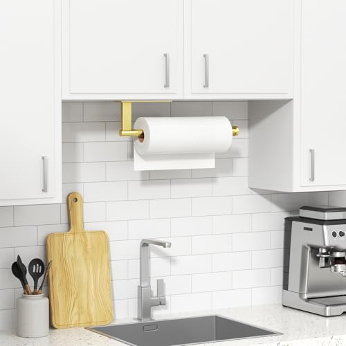 Paper Towel Holder Under Cabinet (Gold)