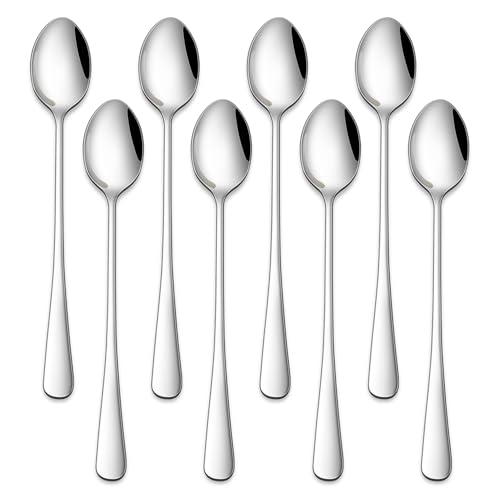 7.5 Inches Stainless Steel Iced Tea Spoons (Silver / 7.5 Inch)