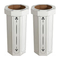 Fleur 25 Gal Trash Can Bin (Bridal Ivory)