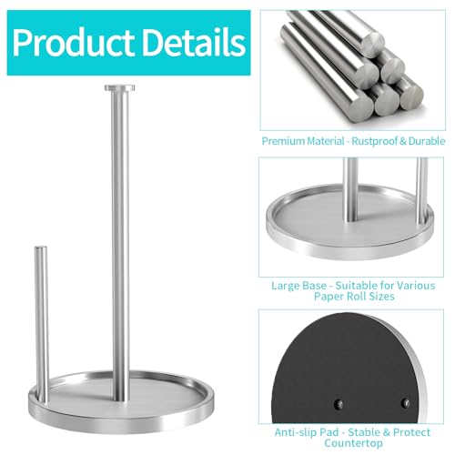 Paper Towel Holder Countertop (Silver)