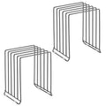 X Large Steel Storage Tray Organizer Rack for Kitchen Cabinet (Graphite Gray / Pack of 2)