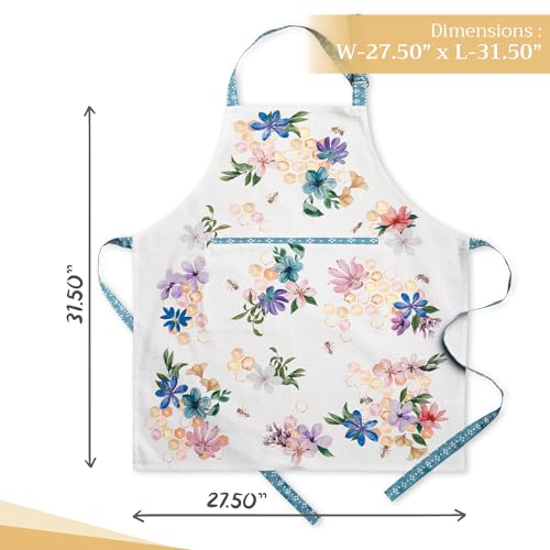 Aprons for women with Pocket 100% Cotton Pack of 1 (077 - Meil)