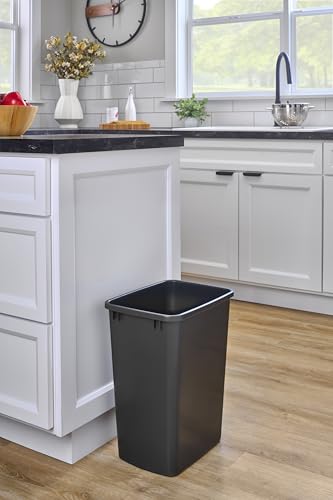 Double Pullout Garbage Trash Cans for Kitchen Cabinets (2 Pack / Black)