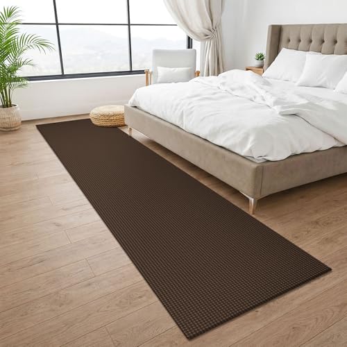 Cotton Runners Rugs for Hallway 2x10 (Brown/Dark Brown / 2' x 10' (Runner))
