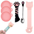 6 PCS Cat Food Can Covers Set (Black Pink)