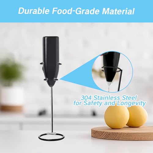 Frother Stand Kitchen Milk For Coffee Stainless Steel Stand Fits for Multiple Types of Coffee Frothers (Black)