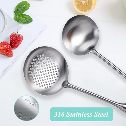 Soup Ladle and Slotted Spoon Set of 2 (2PCS)