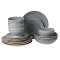 Stonebury 16 Piece Plates and Bowls Blue Dishes (Service for 4 (16pcs) / Blue (Stonebury))