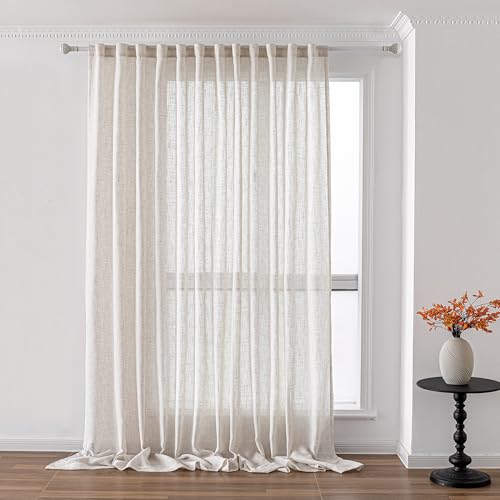 Living Room Curtains for Windows (100"W x 90"L (Pack of 1) / Linen)