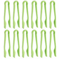 12 Pcs Toaster Tongs (8 Inch / Green)