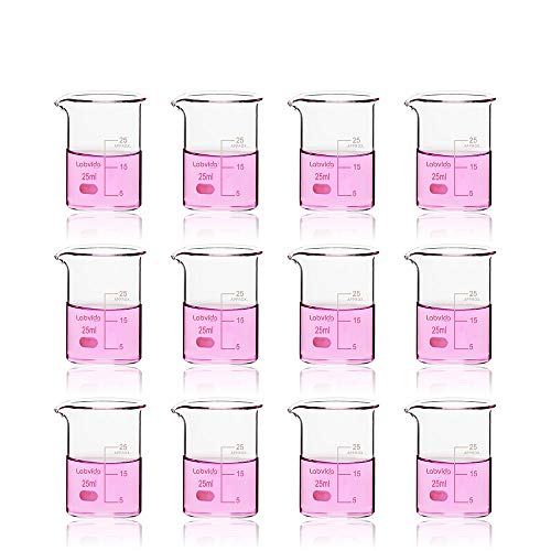 12pcs Glass Beakers Shot (12pcs of Vol.25ml)