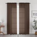 Sheer Curtains (Chocolate / 42"W x 78"L (Pack of 2))