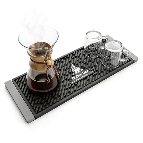 Pour Over Coffee Bar Mat 14"x5" (Stripe Design)