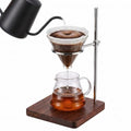 Pour Over Coffee Maker Stand with American Black Walnut Base (Black Walnut)