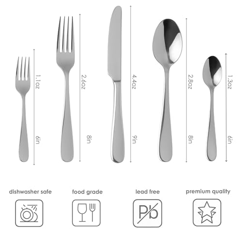 Silverware Set for 6 (Polished Silver / 30 - Piece)