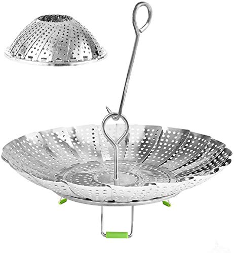 Stainless Steel Steamer Basket (5.1" to 9.5")