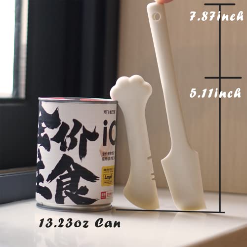 Cat Wet Food Spoon (White Longer Spatula)