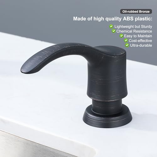 Kitchen Sink Soap Dispenser with 17 Ounce Large Bottle (Oil-rubbed Bronze / with Bottle)