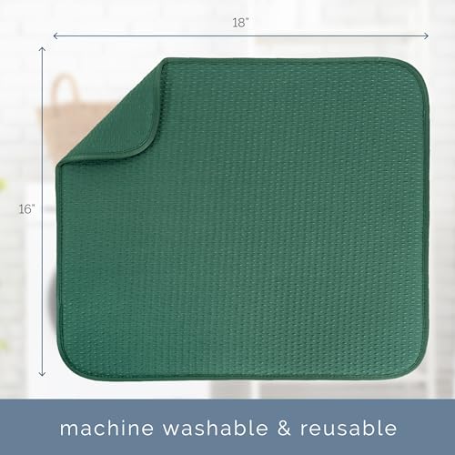 Dish Drying Mat (Green / 16" x 18")