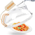 Microwave Splatter Cover with Water Steamer (10 Inch / White)