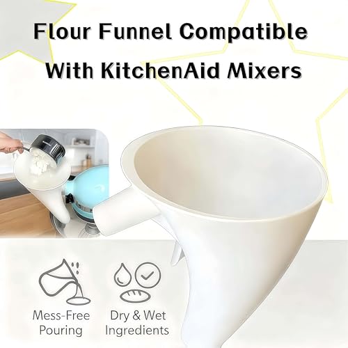 Flour Funnel for KitchenAid Mixer 5 Qt (Purple)