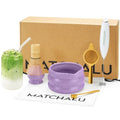 Matcha Whisk Set With Ceramic Matcha Bowl (Purple)