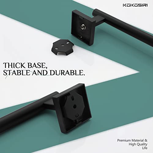 Towel Rails Bathroom Towel Bars Matte Black 24 Inch Bath Towel Holder for Cabinet Kitchen Wall (Matte Black / 24-Inch (2 Pack))