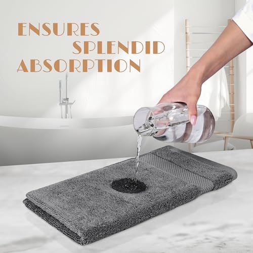 Wealuxe Gray Hand Towels 16x27 Inch (Gray / Hand Towels 6-Pack)