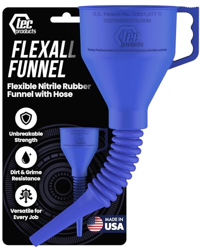 FlexAll Long Flexible Oil Change Funnel (Blue / Large)