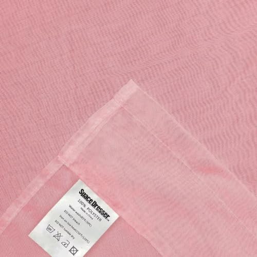Sheer Voile Window Treatment Rod Pocket Curtain Panels for Kitchen Bedroom Living Room Drapes Sunlight Filtering Privacy Semi Home Decor Assorted Colors Sizes (Blush / 52"W x 72"L (Pack of 2))