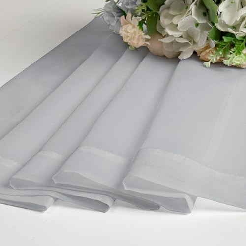 Light Grey Sheer Curtains 90 Inches Long 2 Panels (Light Grey / 42"W x 90"L (Pack of 2))